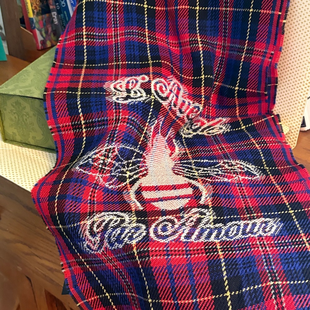 Gucci Authentic Plaid Scarf With Bee Design
(NWOT)